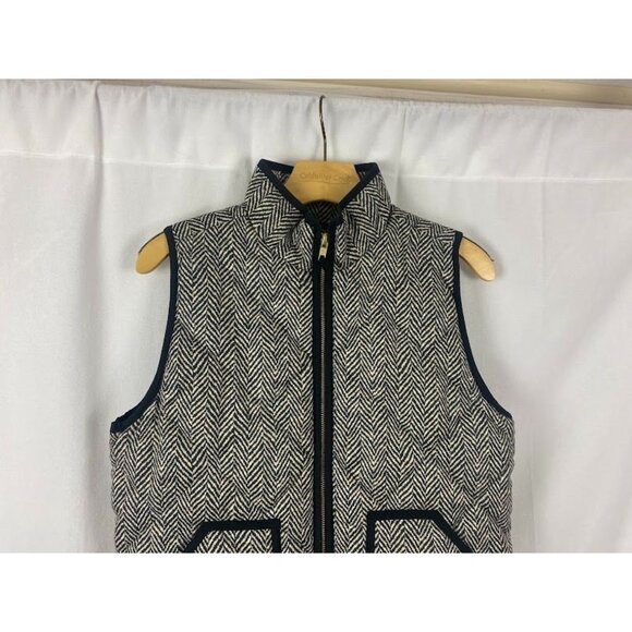 J Crew Excursion Puffer Down Herringbone Vest Women's Small. - Picture 3 of 11